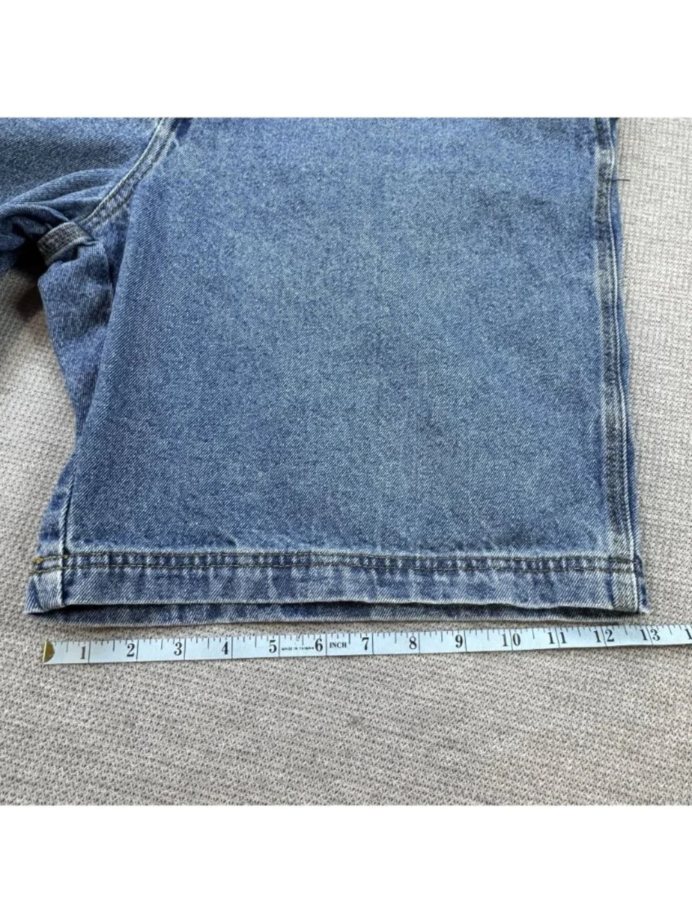 Denim Carpenter Shorts Mens Size 40 Blue Casual Workwear 100% Cotton Pockets